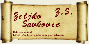 Željko Savković vizit kartica